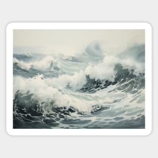 Painting of Ocean Waves Sticker